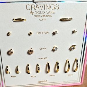 Gold Cake Cravings Earring Set